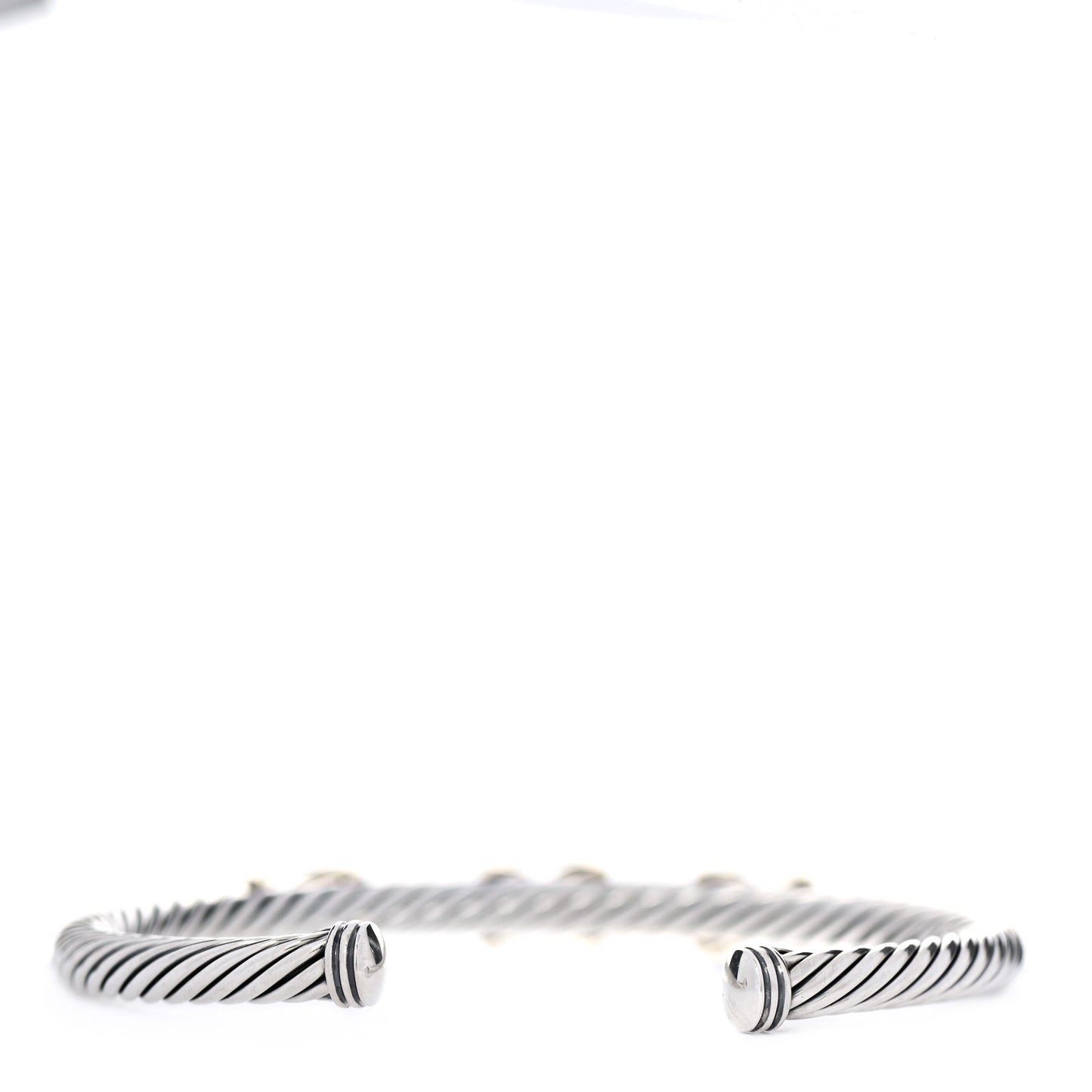 Sterling Silver 14K Yellow Gold 5mm Triple X Cable Bracelet