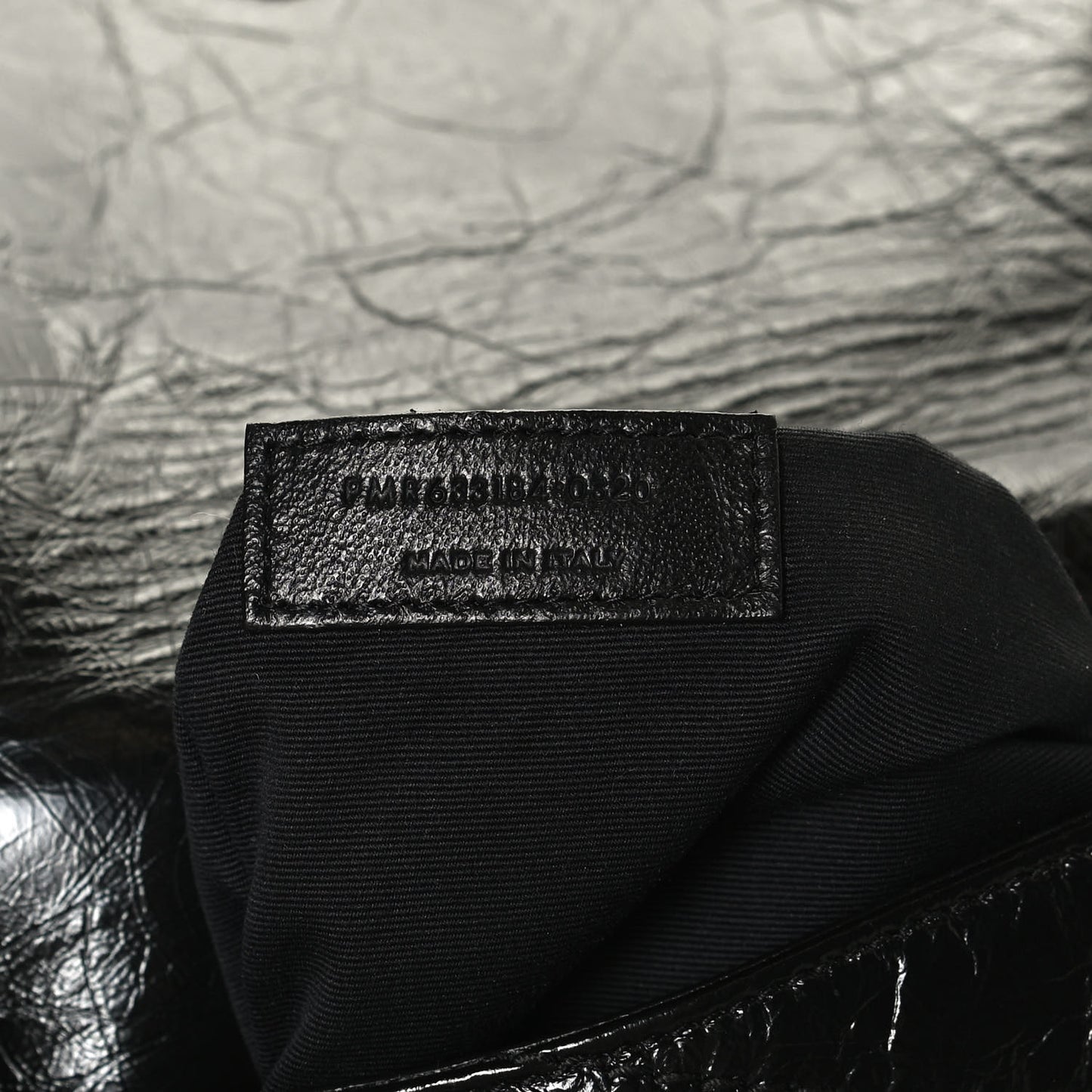 Crinkled Calfskin Matelasse Monogram Medium Niki Chain Satchel Black