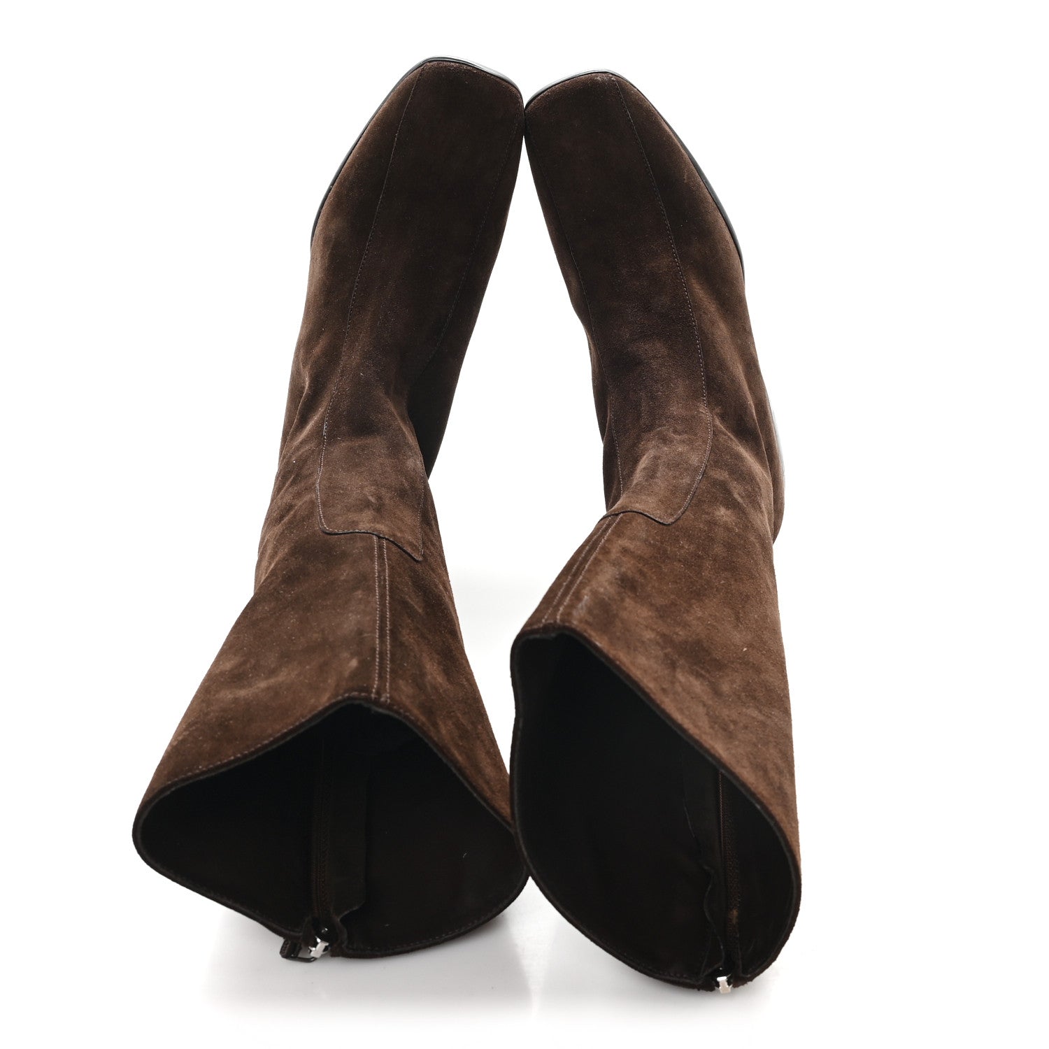 Prada Suede Boots 36.5 Brown 2 of 8
