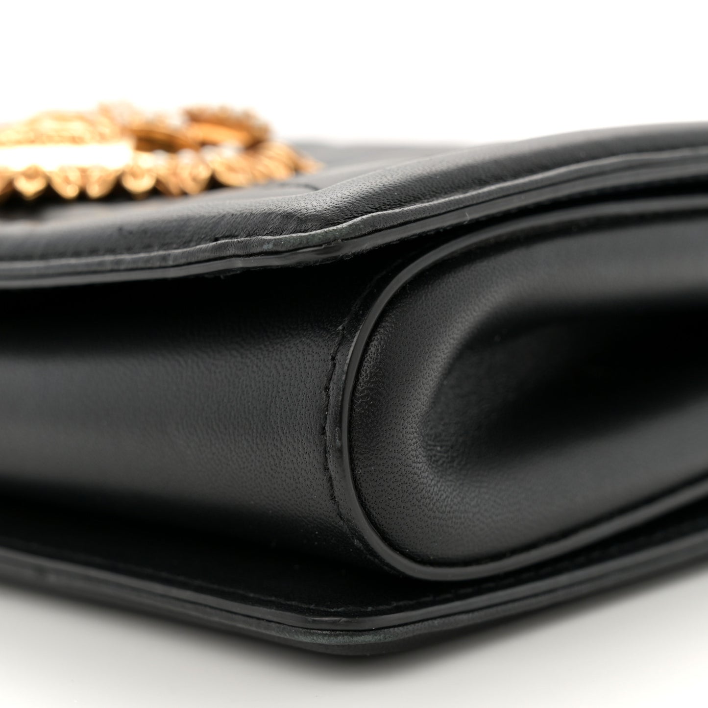Calfskin Medium Devotion Crossbody Bag Black