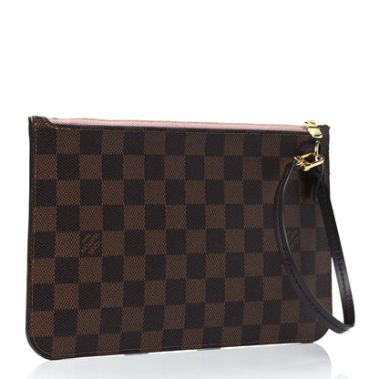 Louis Vuitton Damier Ebene Neverfull MM GM Pochette Rose Ballerine 2 of 4