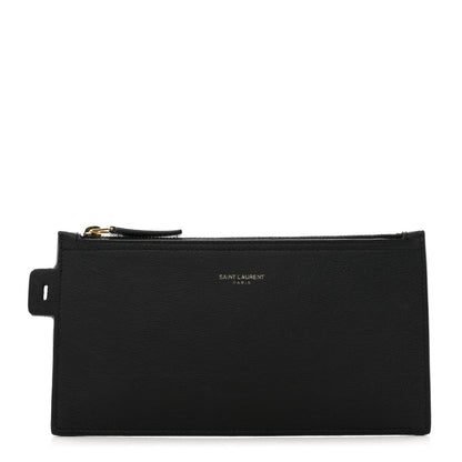 Saint Laurent Calfskin North-South Shopping Tote Pouch Black 1 of 7
