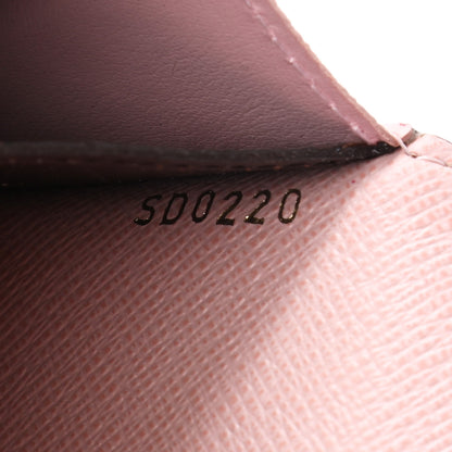 Louis Vuitton Damier Ebene Emilie Wallet Rose Ballerine 7 of 7