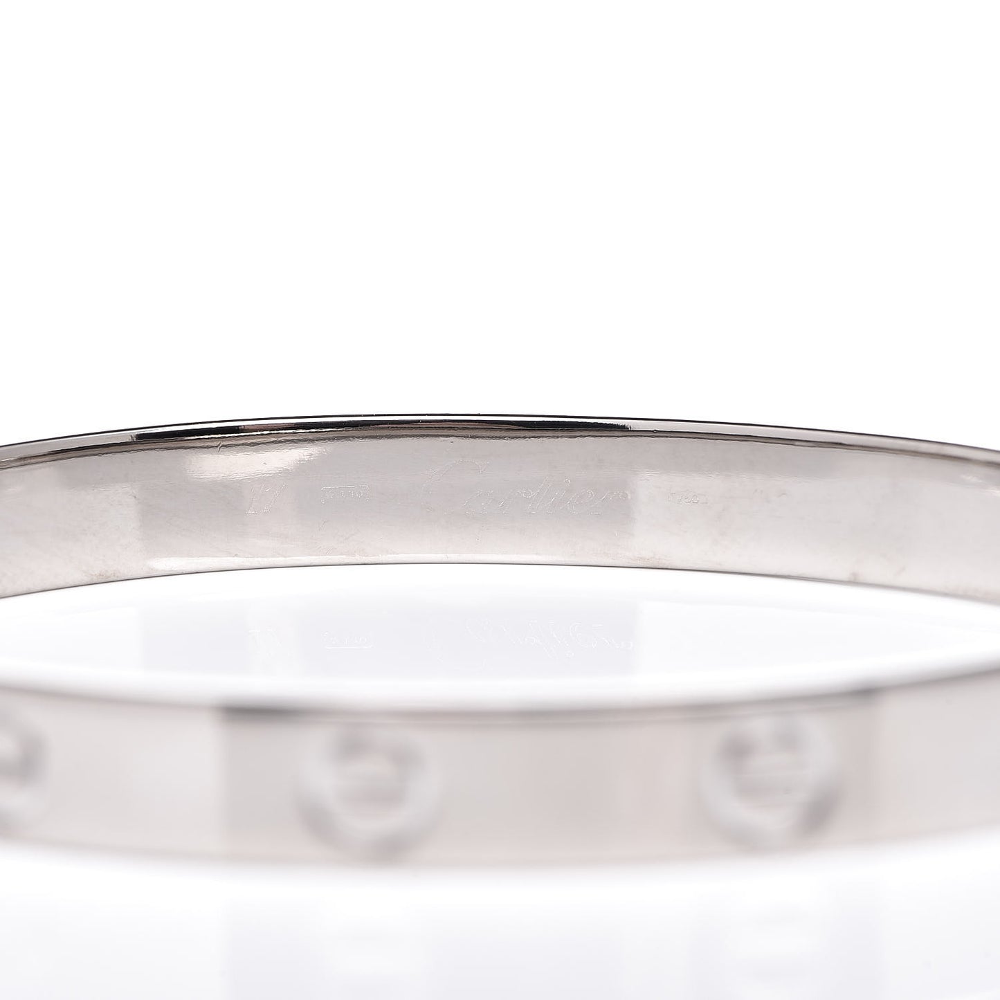 18K White Gold LOVE Bracelet 17