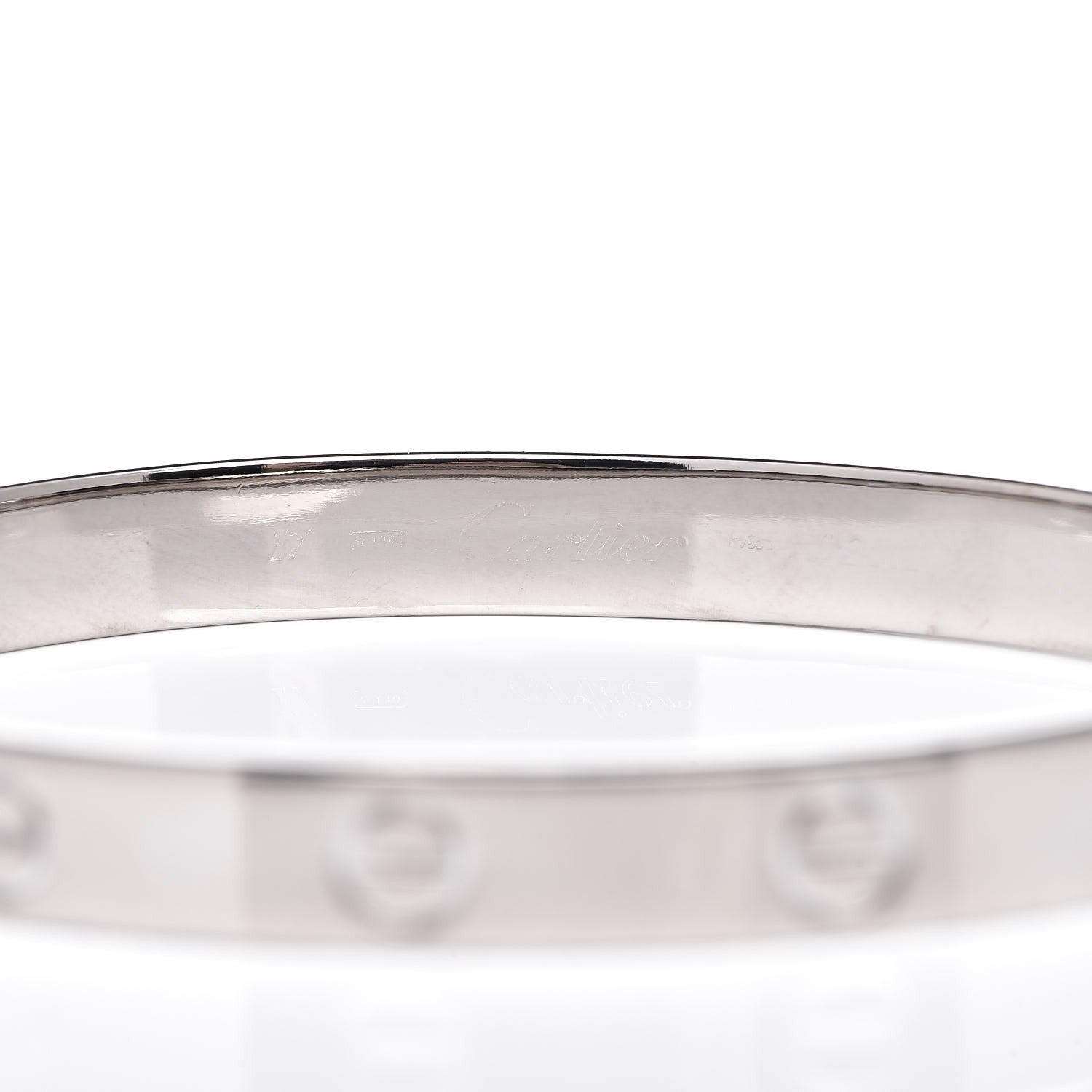 Cartier 18K White Gold LOVE Bracelet 17 6 of 7
