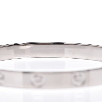Cartier 18K White Gold LOVE Bracelet 17 6 of 7
