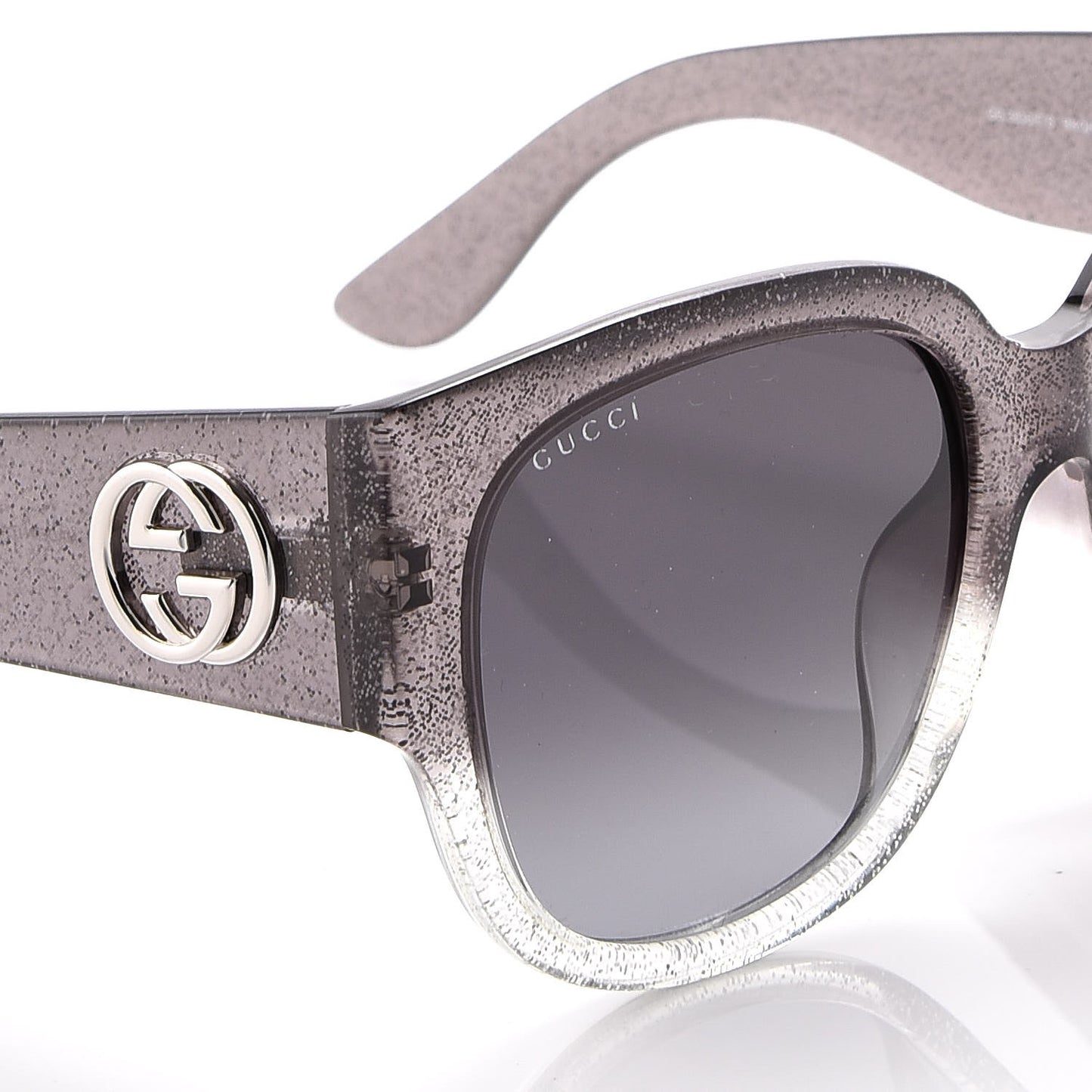 Glitter Square Optyl Sunglasses 3836/F/S Black Silver