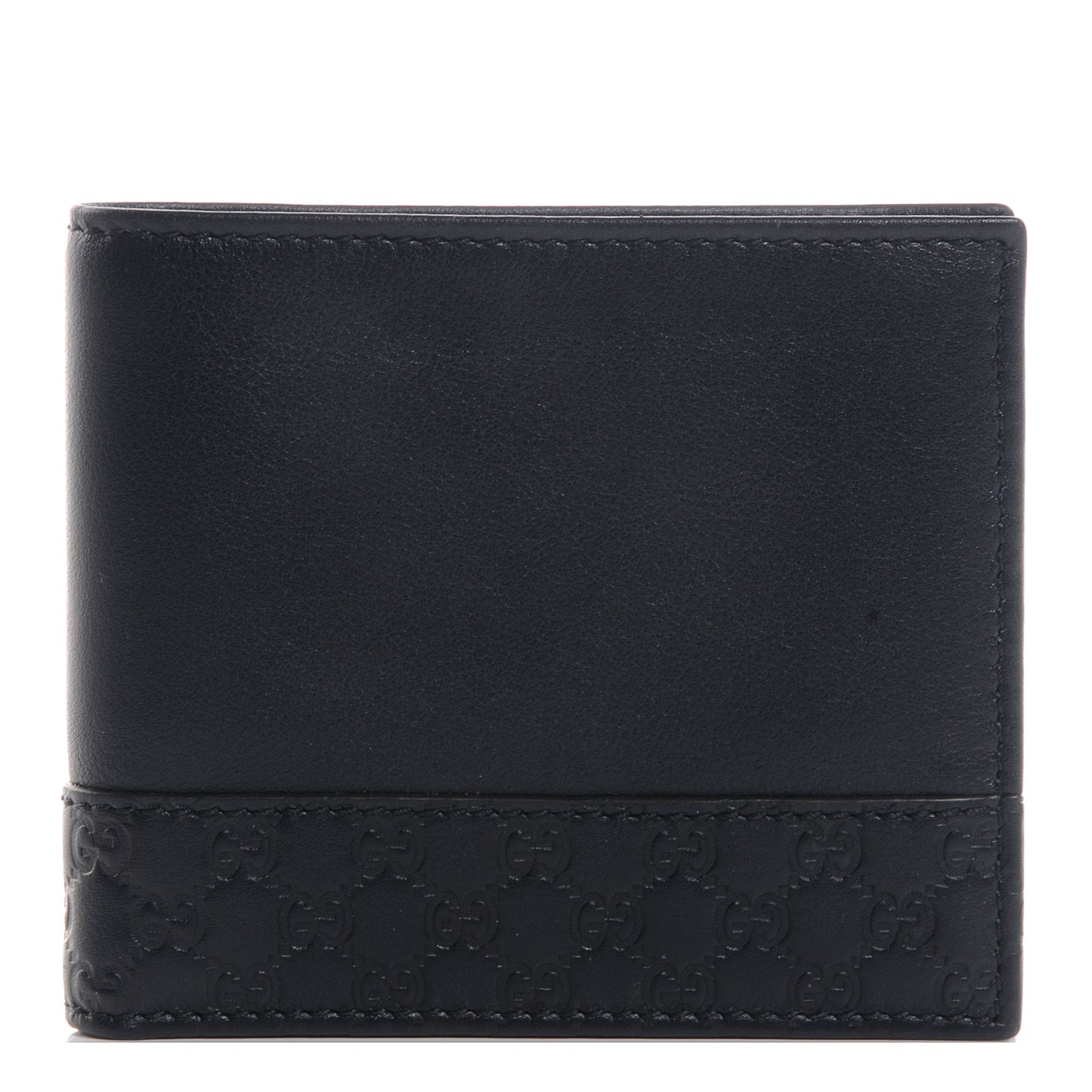 Microguccissima Trim Bi-Fold Wallet Blue