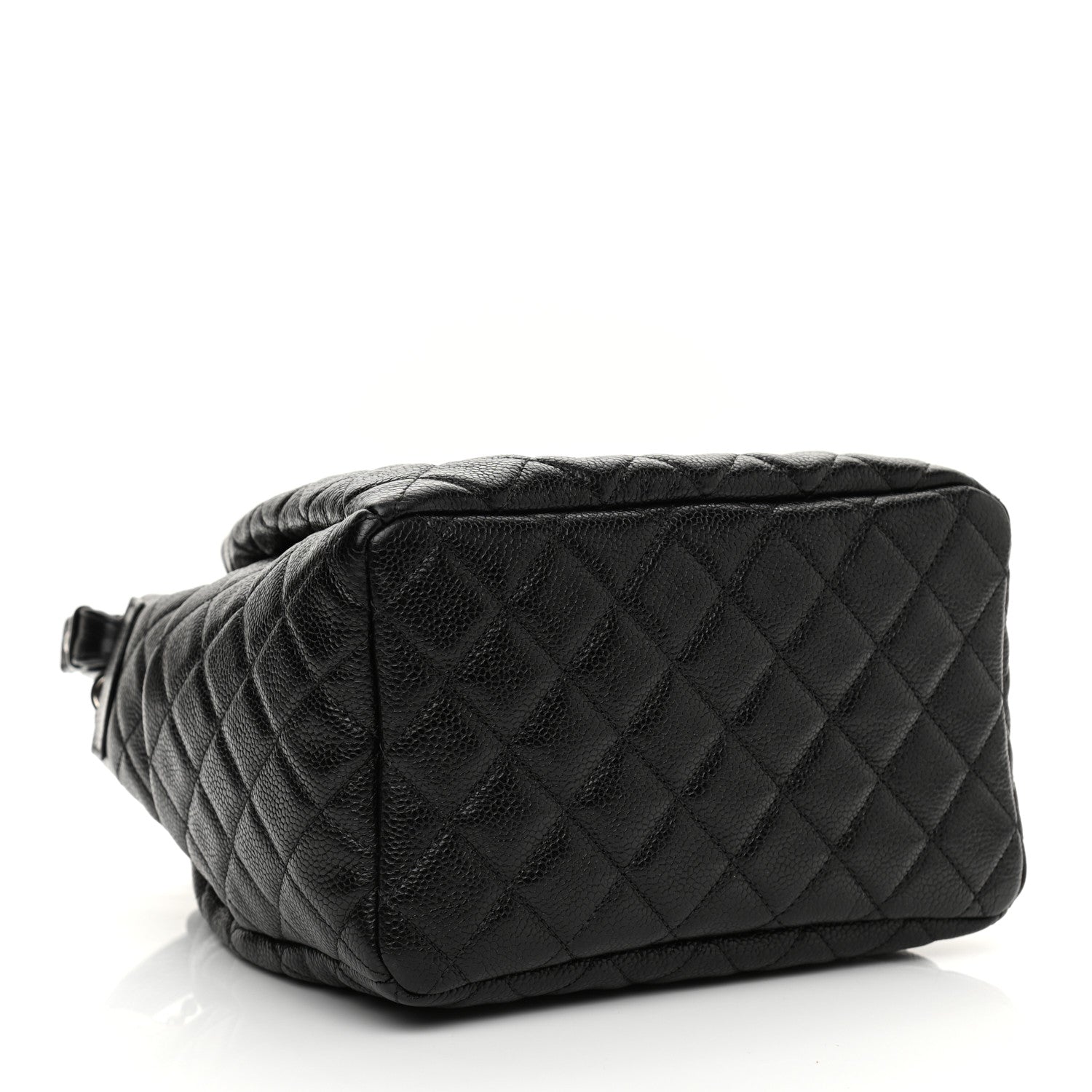 Chanel Caviar Quilted CC Chain Bucket Drawstring Bag Black 4 of 10