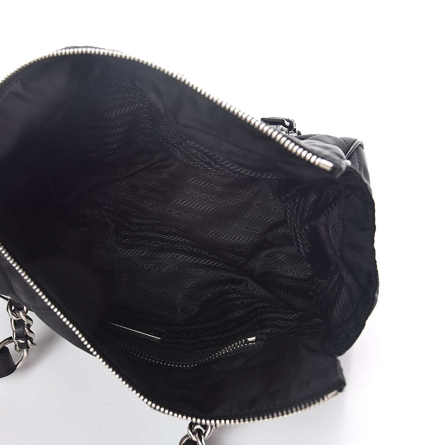 Prada Nylon Tessuto Impuntu Quilted Shoulder Bag Black 5 of 9
