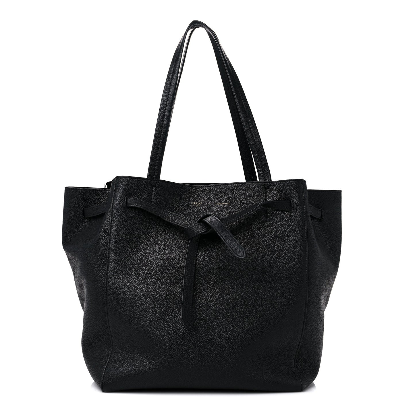 Soft Grained Calfskin Small Belt Cabas Phantom Black