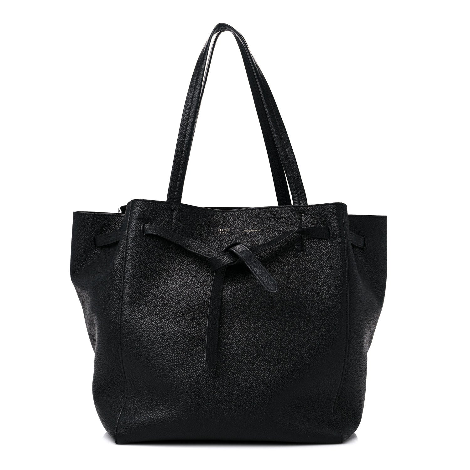 Celine Soft Grained Calfskin Small Belt Cabas Phantom Black 1 of 14