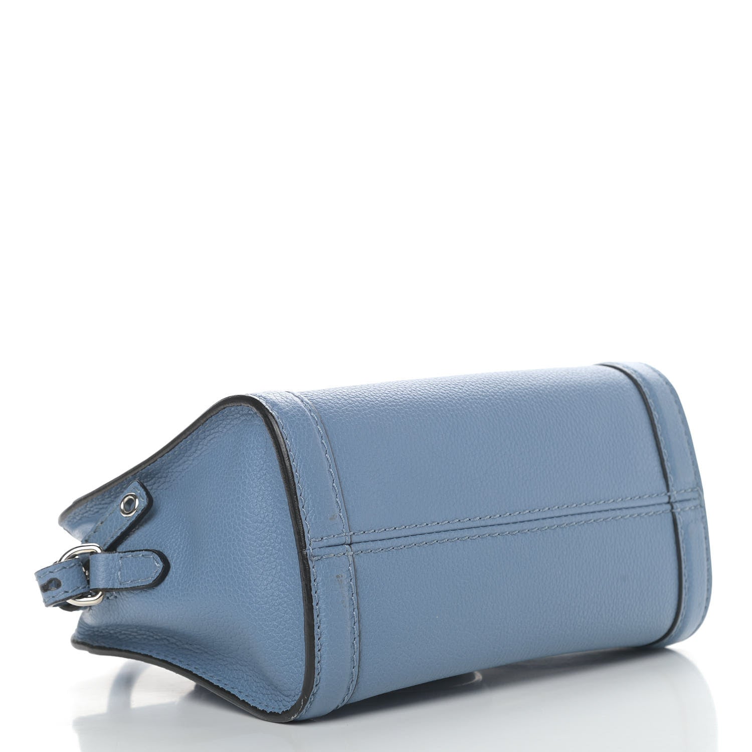 Alexander McQueen Pebbled Calfskin Mini Padlock Tote Light Blue 4 of 10