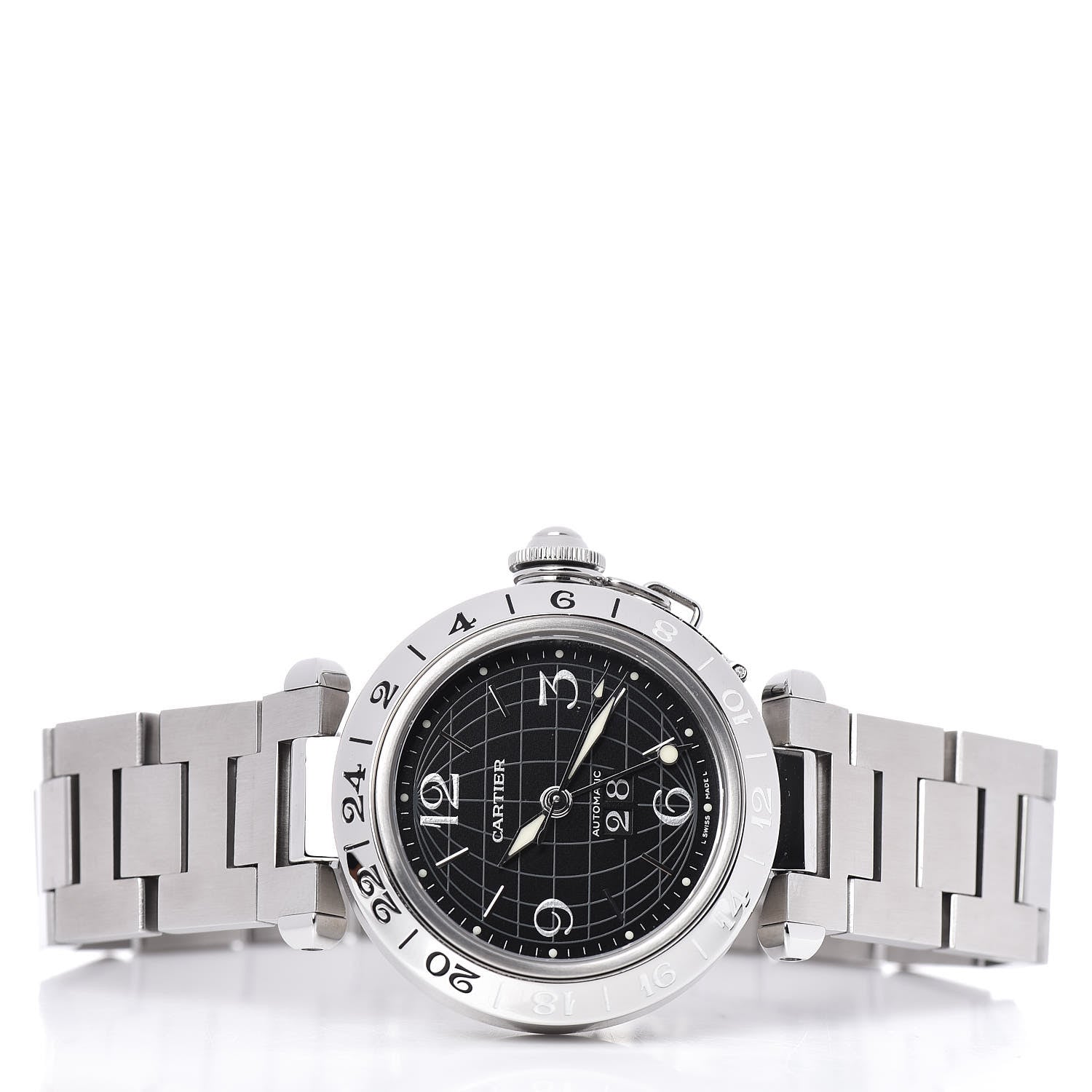 Cartier Stainless Steel 35mm Pasha C Big Date Automatic Watch Black 3 of 5