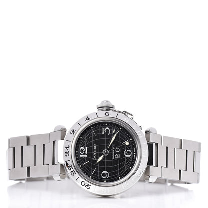 Cartier Stainless Steel 35mm Pasha C Big Date Automatic Watch Black 3 of 5