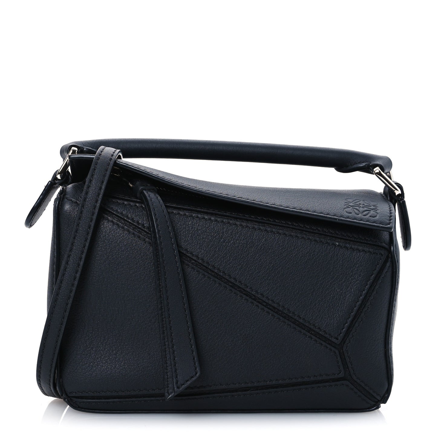 Calfskin Mini Puzzle Bag Black