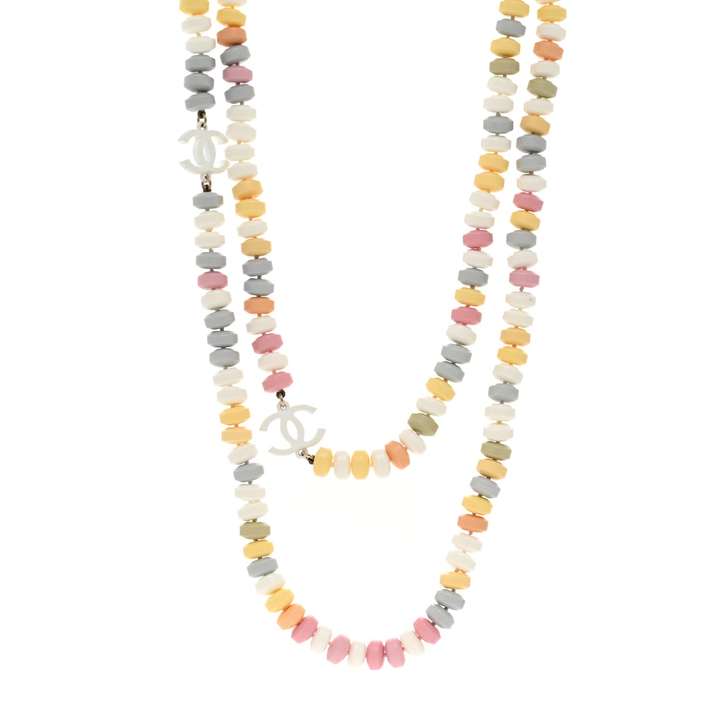 Candy CC Double Strand Necklace Multicolor