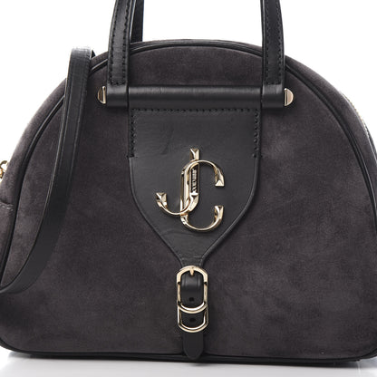 Jimmy Choo Suede Small Varenne Bowling Bag Dusk 11 of 11