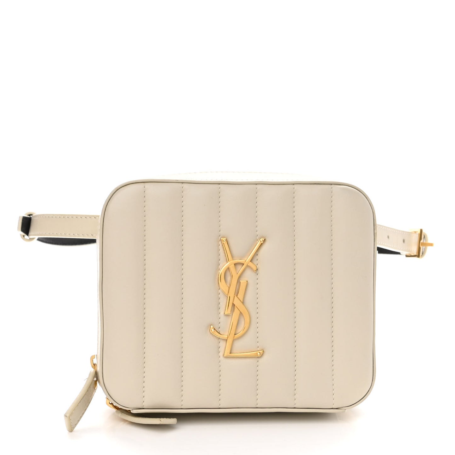 Lambskin Matelasse Vicky Monogram Belt Bag Crema Soft