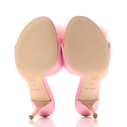 Louis Vuitton Fur Crystal LV Marilyn Mule 37 Rose 5 of 9