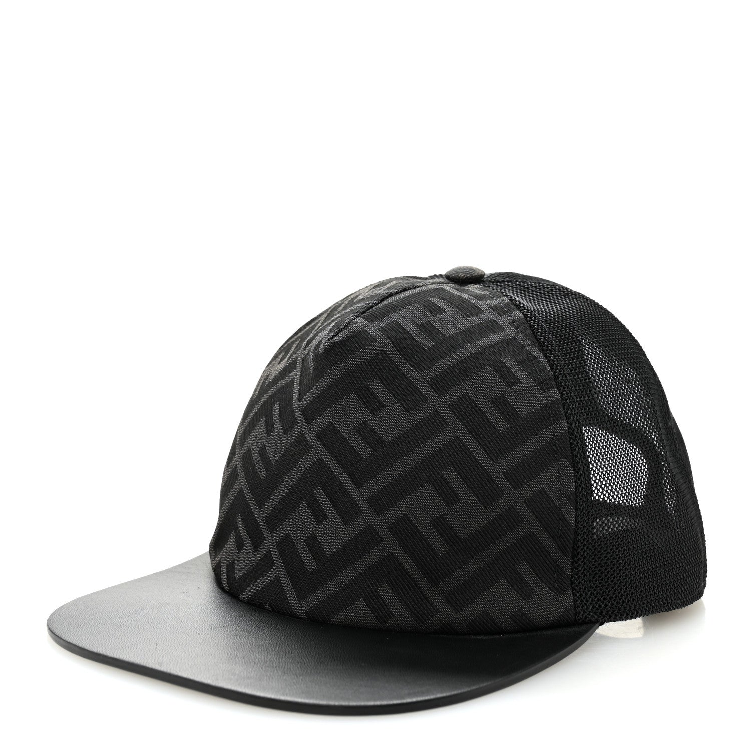 Fendi Canvas Mesh FF Reloaded Baseball Hat Black 1 of 9