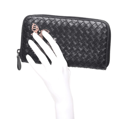 Bottega Veneta Nappa Intrecciato Ayers Zip Around Butterfly Wallet Nero Black 2 of 8