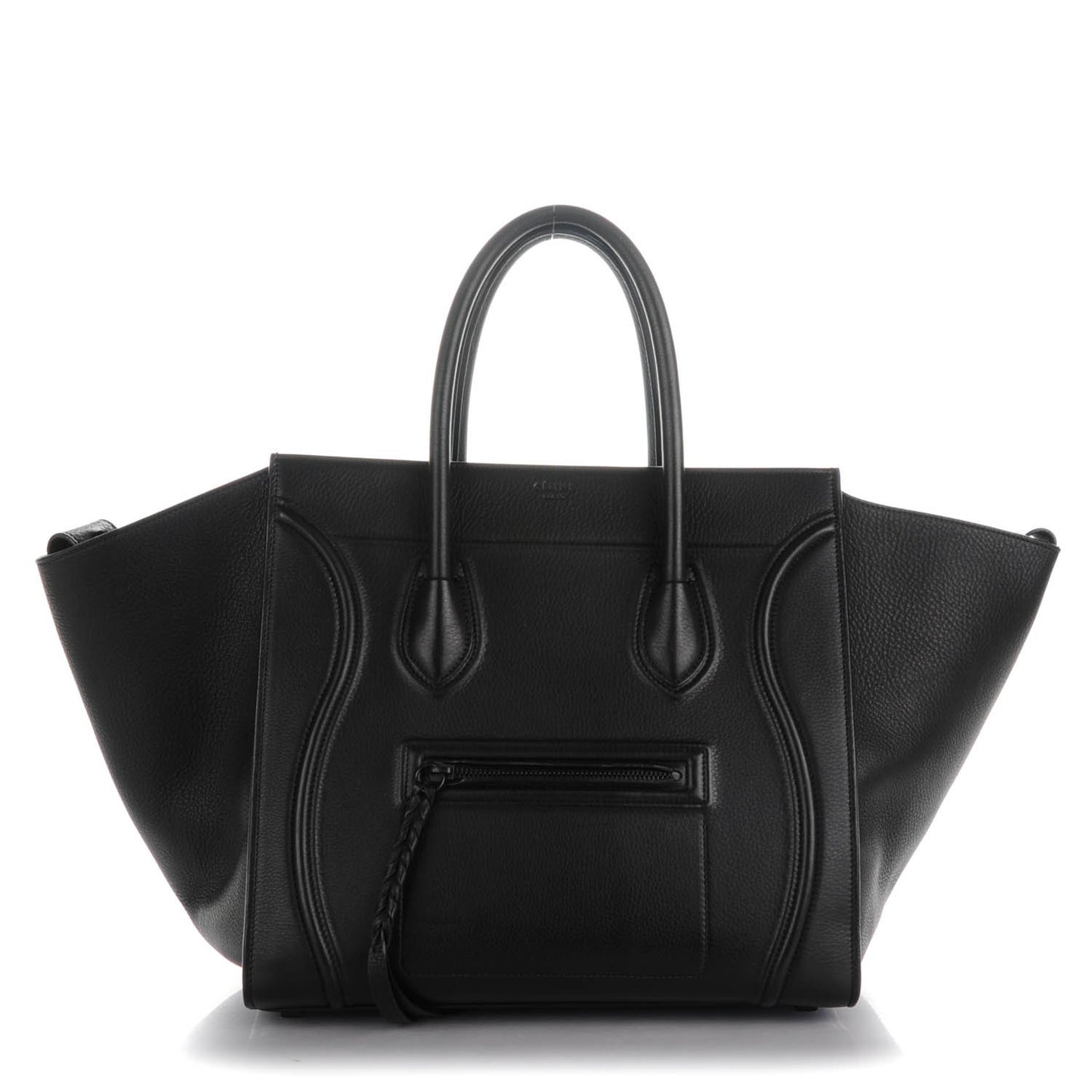 Supple Calfskin Medium Phantom Luggage Black