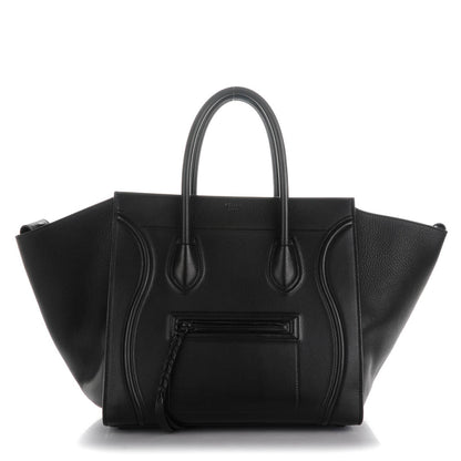 Celine Supple Calfskin Medium Phantom Luggage Black 1 of 8