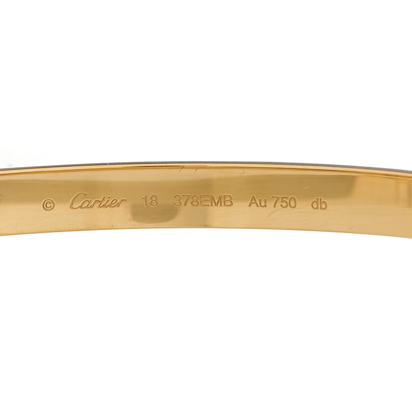 18K Yellow Gold LOVE Single Screw Bracelet 18
