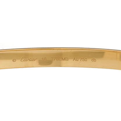 Cartier 18K Yellow Gold LOVE Single Screw Bracelet 18 3 of 7