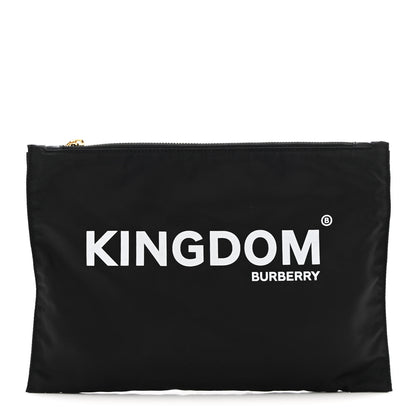 Burberry Nylon Kingdom Flat Pouch Black 1 of 9