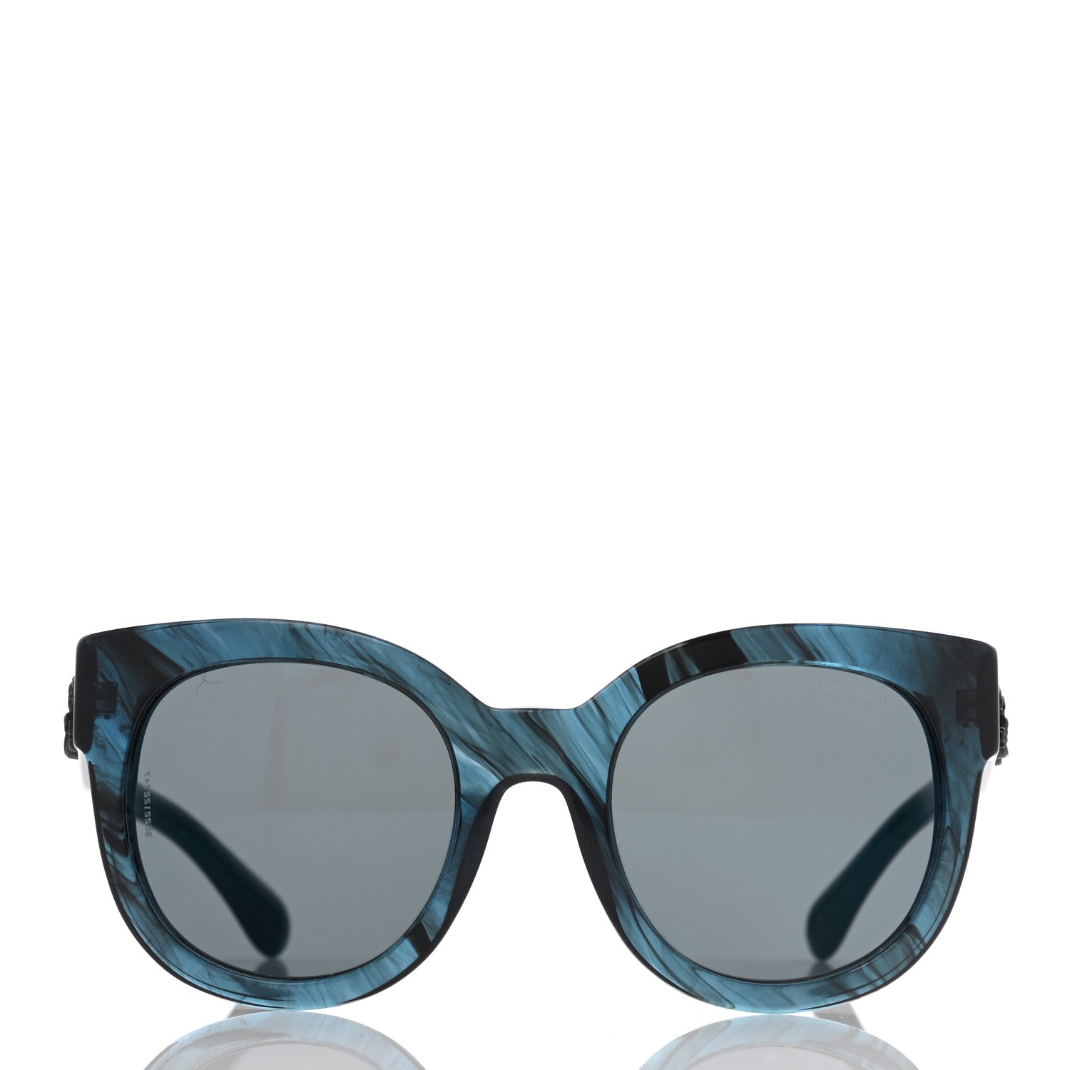 Chanel Acetate Butterfly Signature CC Sunglasses 5358 Dark Blue 2 of 9