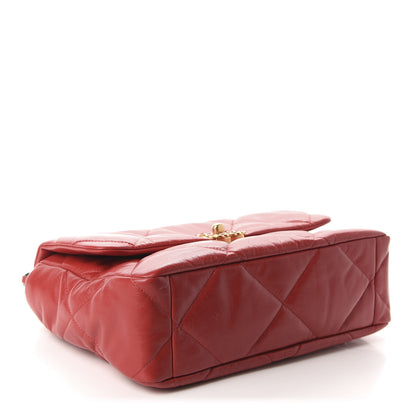 Chanel Goatskin Quilted Large 19 Flap Red 4 of 10