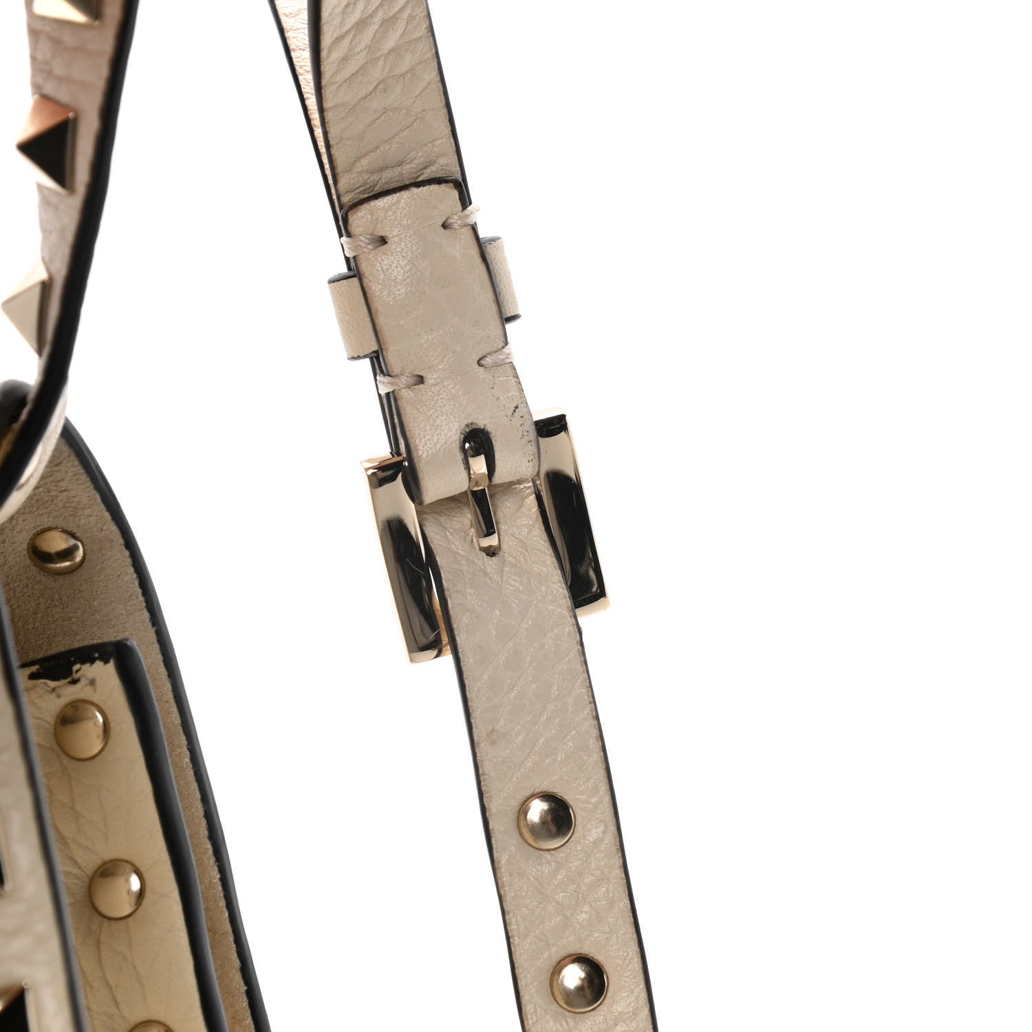 Valentino Garavani Pebbled Calfskin Medium Rockstud Flip Lock Crossbody Bag Light Ivory 20 of 22