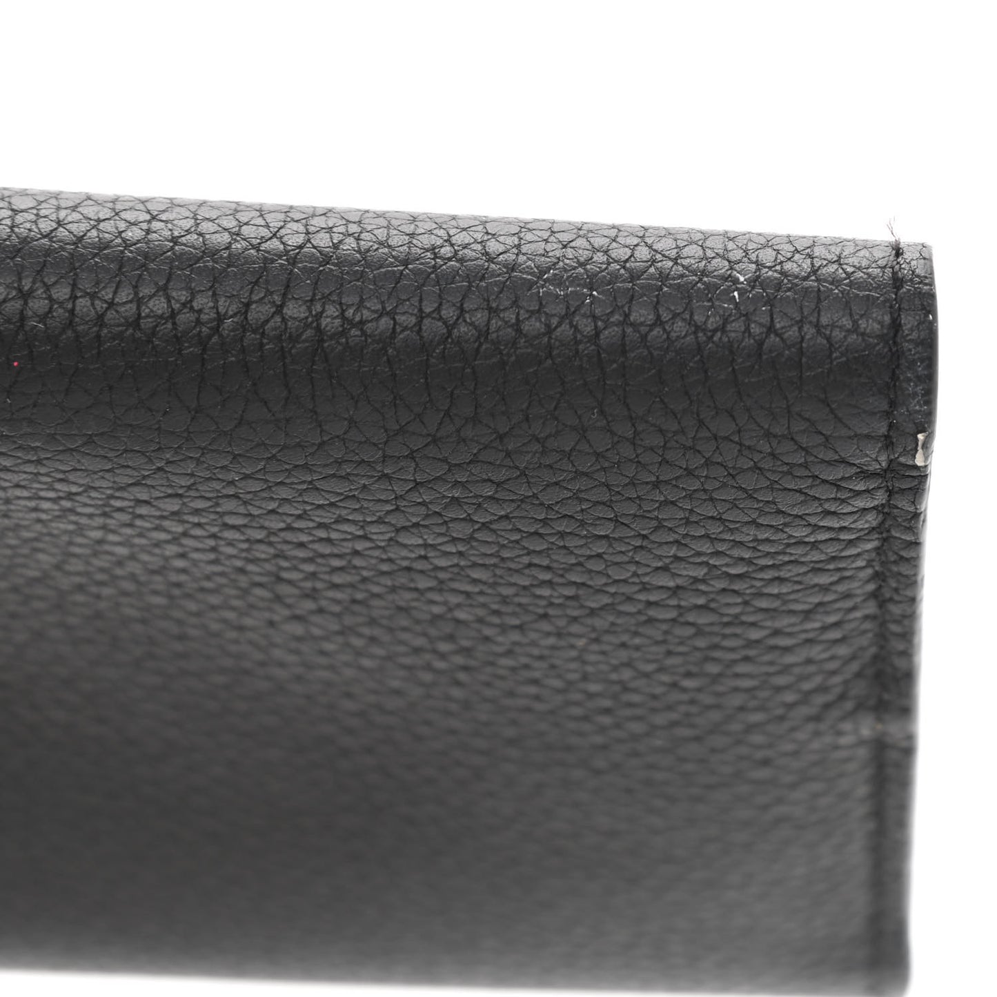 Soft Calfskin My Lockme Compact Wallet Black
