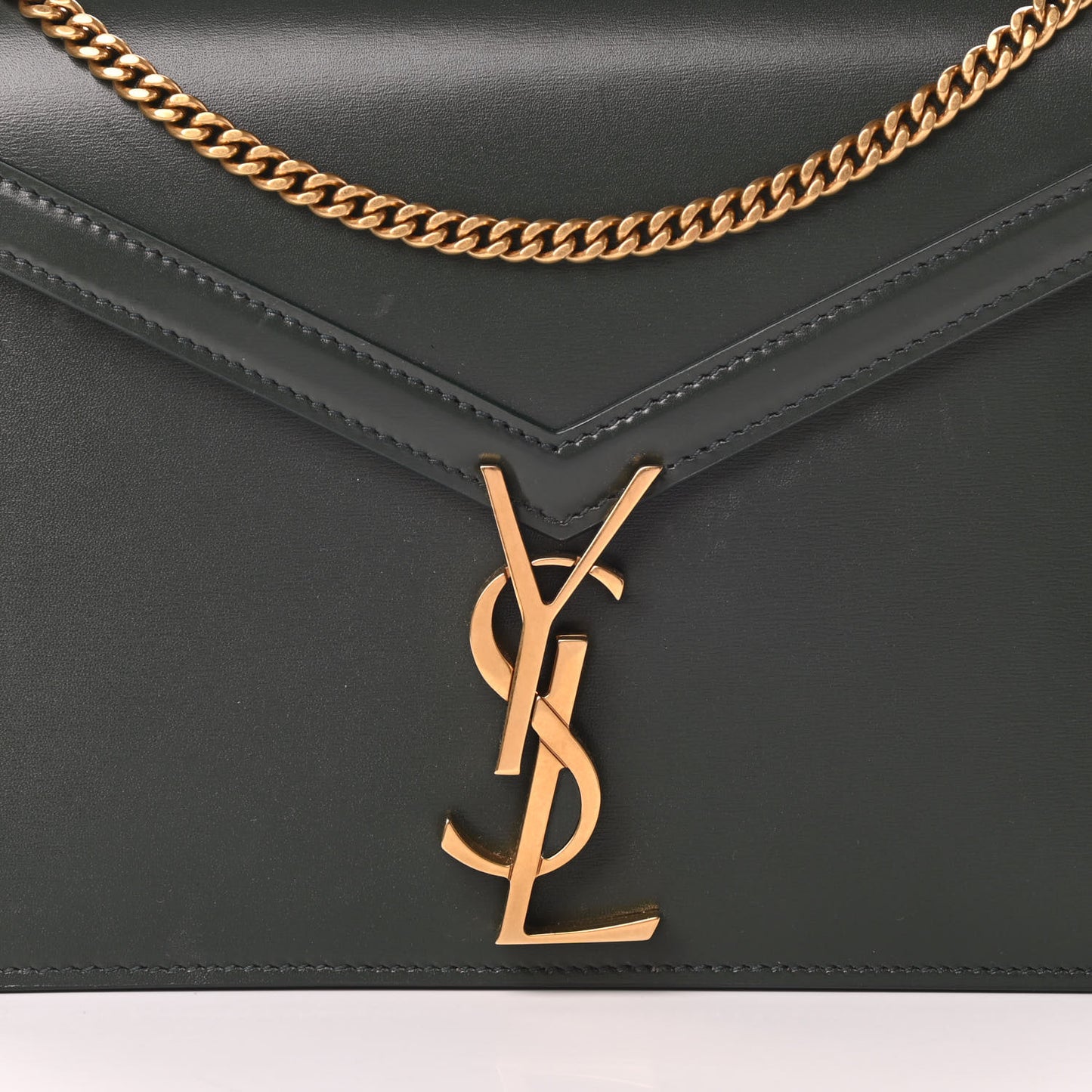 Smooth Calfskin Monogram Cassandra Clasp Bag Dark Green