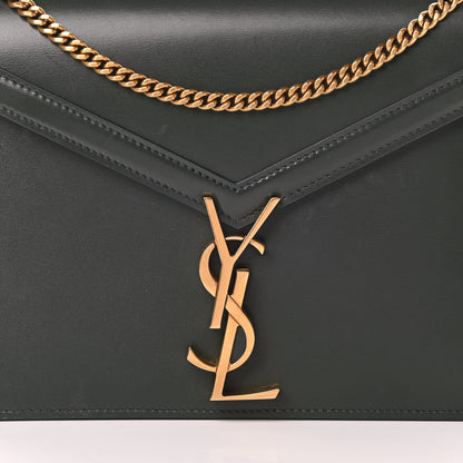 Saint Laurent Smooth Calfskin Monogram Cassandra Clasp Bag Dark Green 8 of 15