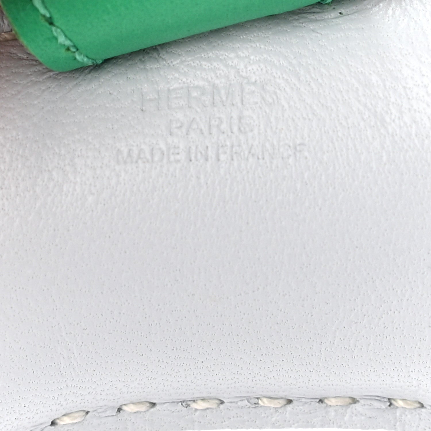 Hermes Milo Lambskin Grigri Rodeo Horse Bag Charm PM Bleu Brume Sesame Menthe 3 of 4