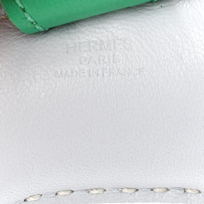 Hermes Milo Lambskin Grigri Rodeo Horse Bag Charm PM Bleu Brume Sesame Menthe 3 of 4