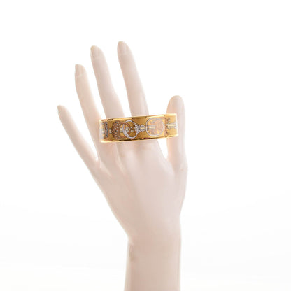 Hermes Enamel Printed Wide Concours D'Etriers Bracelet 2 of 5