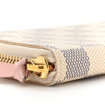 Louis Vuitton Damier Azur Clemence Wallet Rose Ballerine 10 of 12