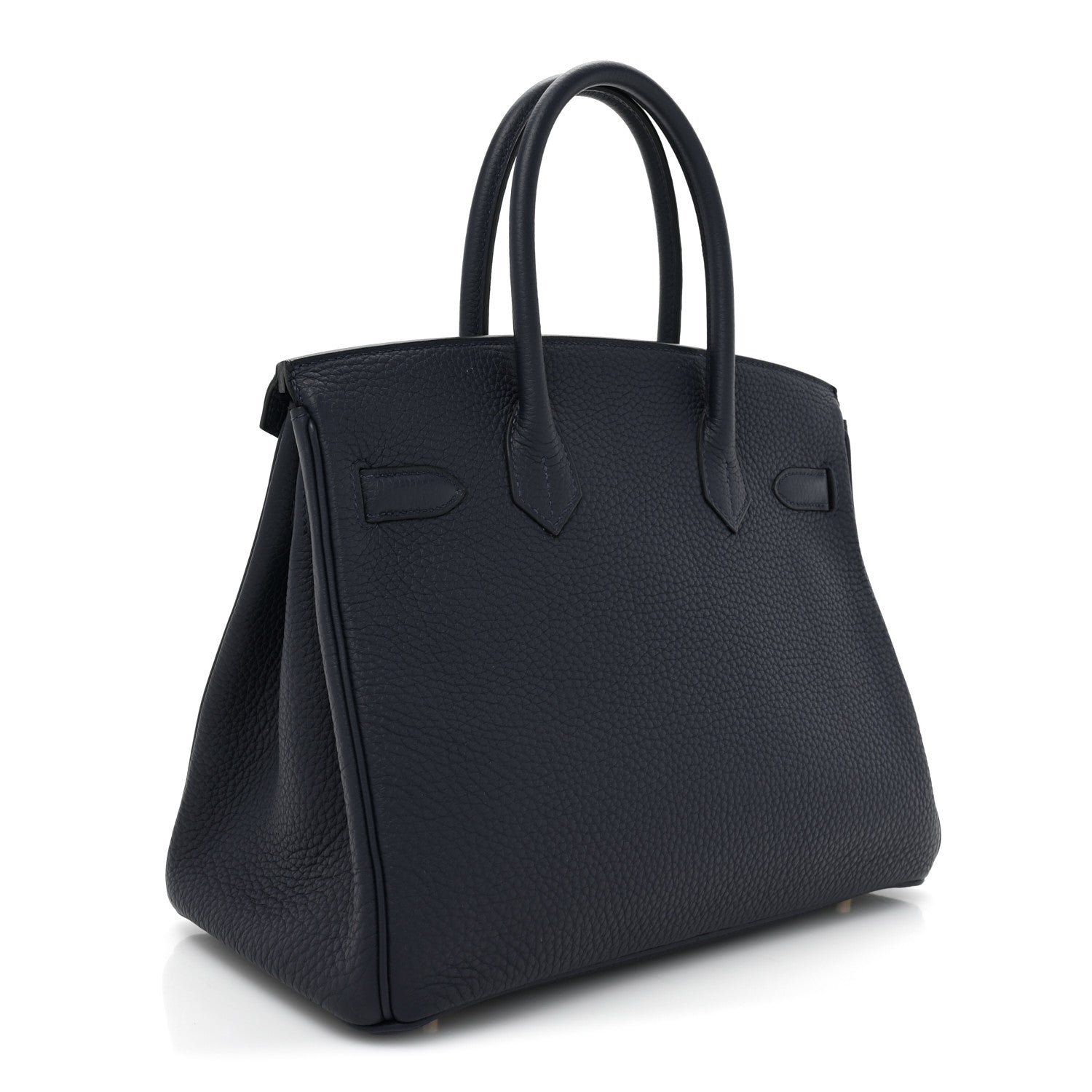 Hermes Togo Horseshoe Birkin 30 Bleu Nuit Black 4 of 9