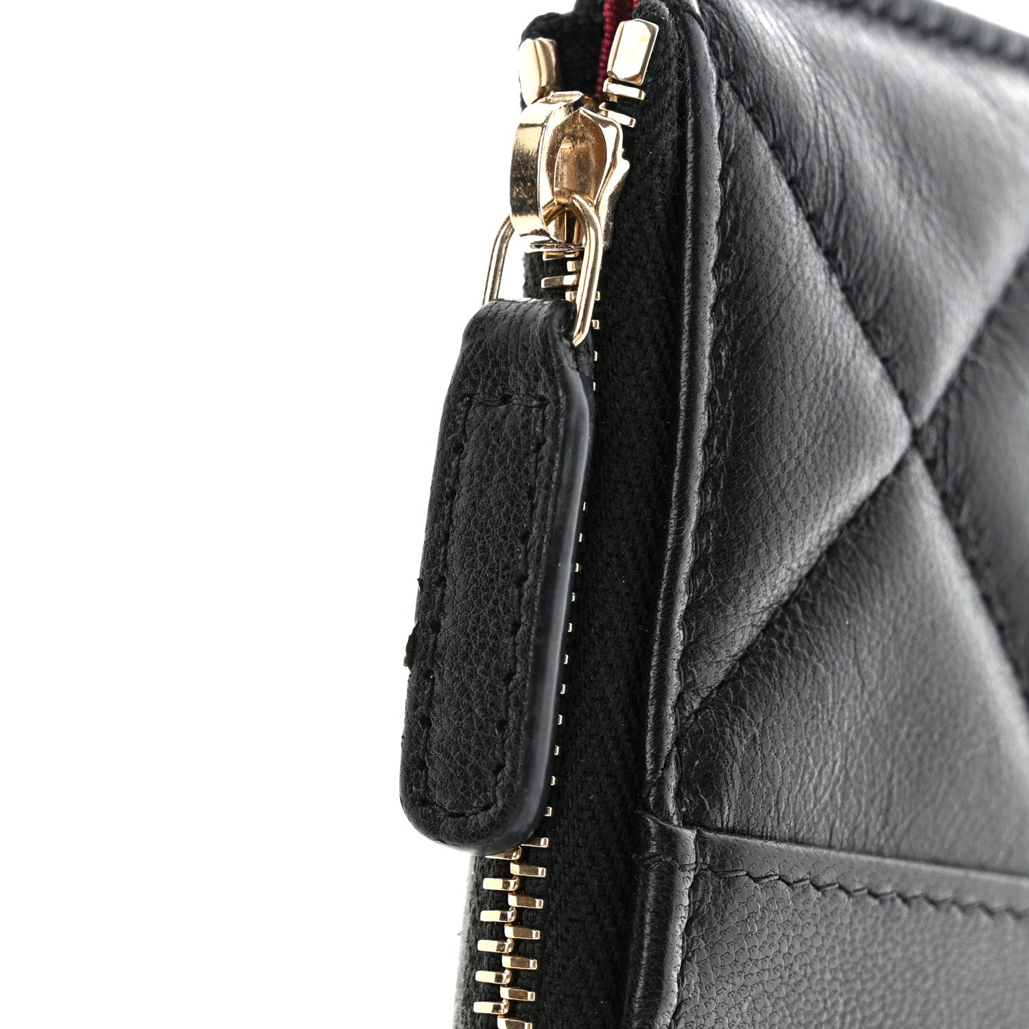 Chanel Shiny Goatskin Quilted Chanel 19 Phone and Card Holder Black 10 of 13