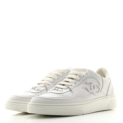 Chanel Calfskin CC Womens Sneakers 36 White 3 of 11