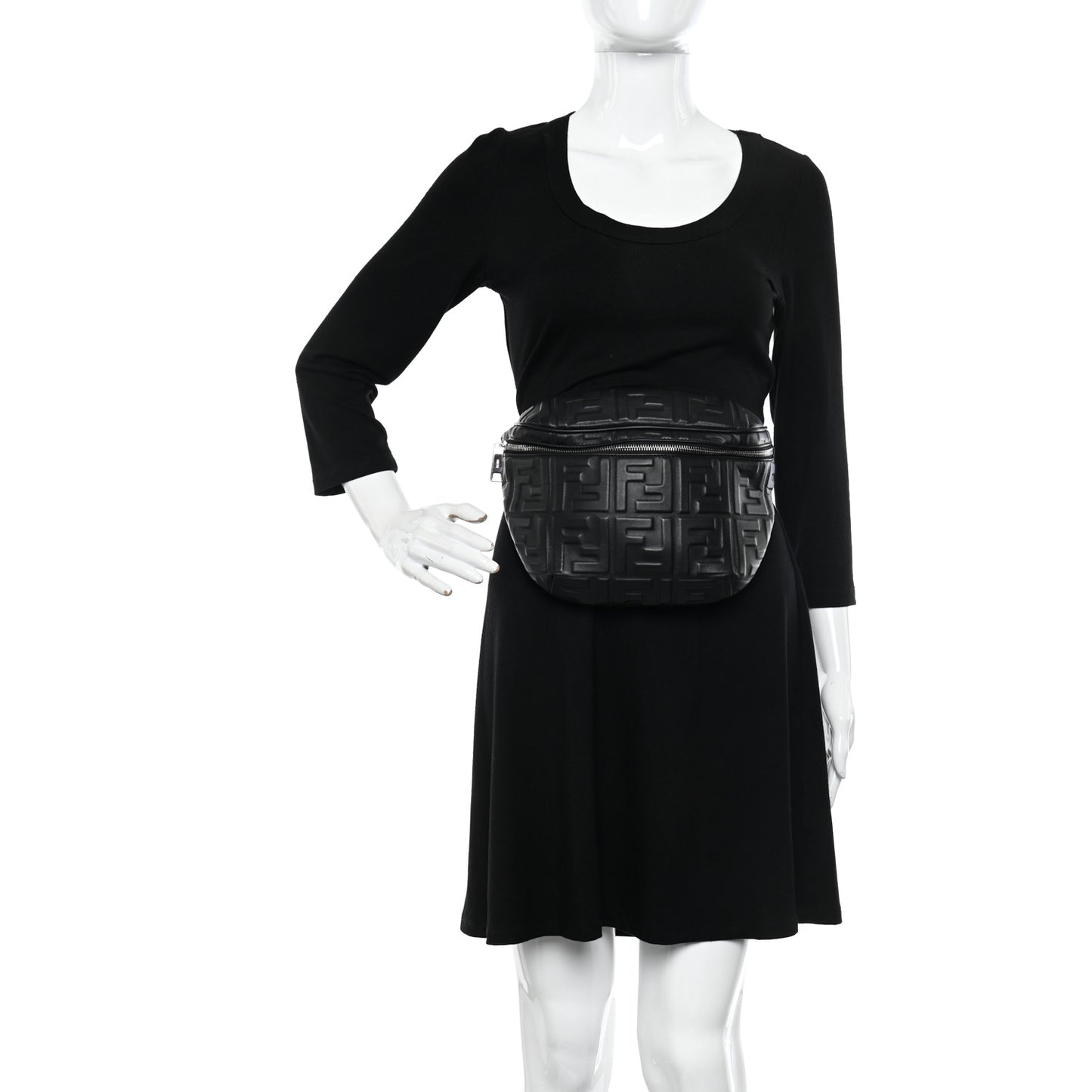 Nappa FF 1974 Embossed Belt Bag Black