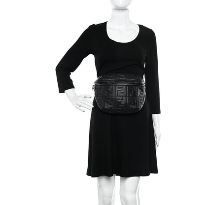 Fendi Nappa FF 1974 Embossed Belt Bag Black 2 of 9