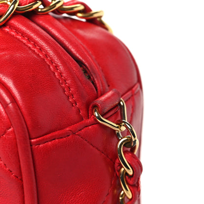 Chanel Lambskin Quilted Tassel Camera Case Red 12 of 12