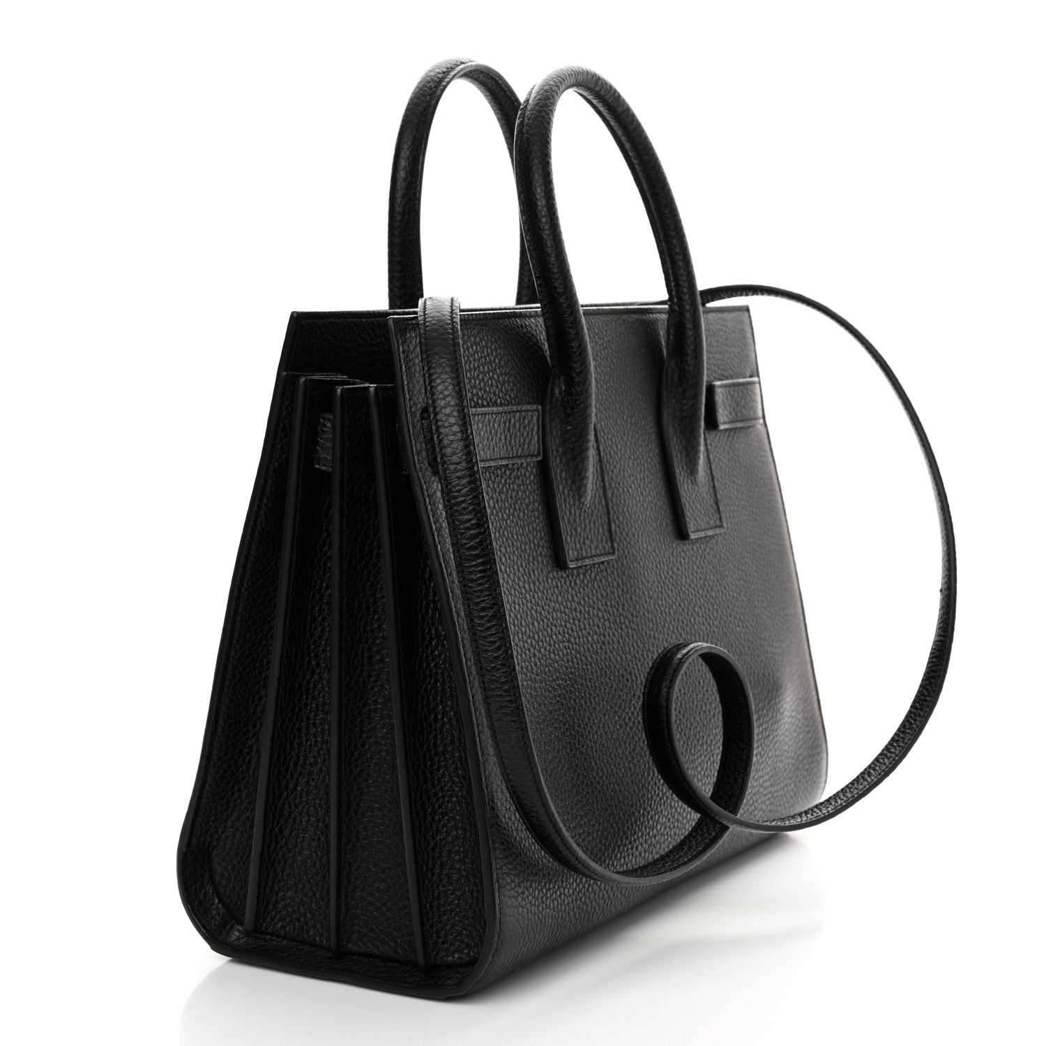 Saint Laurent Grained Calfskin Small Sac De Jour Black 3 of 11
