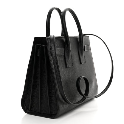 Saint Laurent Grained Calfskin Small Sac De Jour Black 3 of 11