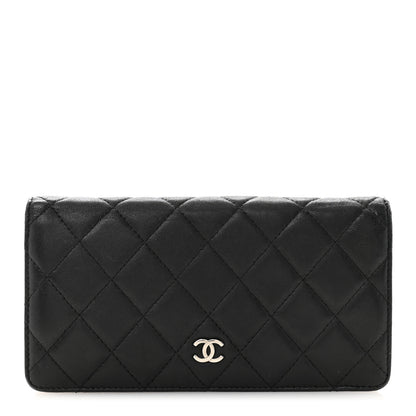 Chanel Lambskin Quilted Yen Wallet Black 1 of 10